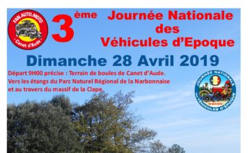 28 avril 2019. La Clape en anciennes. dans le cadre de la JNVE