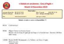 12 Novembre 2019 : Balade Grau d’Agde