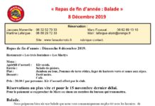 8 Décembre 2019. Repas de fin d’année