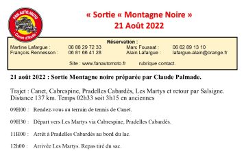 Montagne Noire. 21 août 2022.